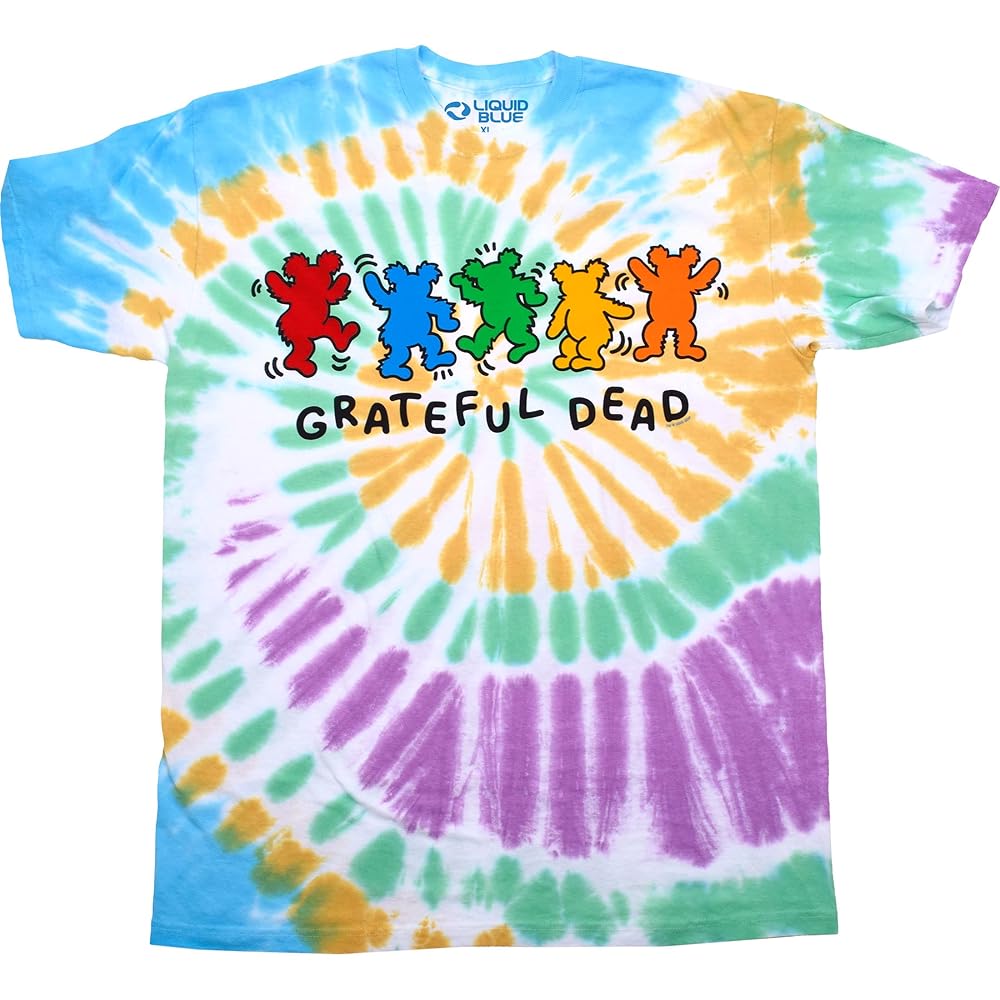 Liquid Blue トランプ グレートフルデッド リキッドブルー デッドベア Grateful Dead Patriot Bear Head T-Shirt Tee by Liquid Blue